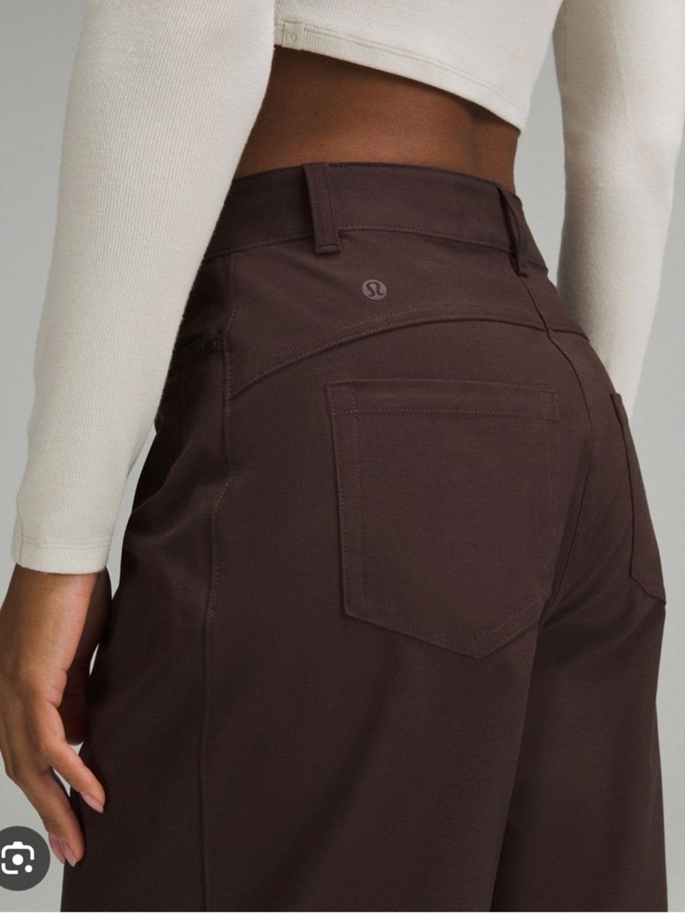 lululemon athletica City Sleek 5-Pocket Barrel-Leg Pant - Brown - Picture 4 of 7